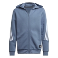 adidas Kapuzenjacke Future Icons 3-Streifen blaugrau Jungen